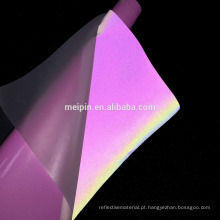 Vinil de transferência de calor Reflective / Reflector do arco-íris rosa para T-shirt